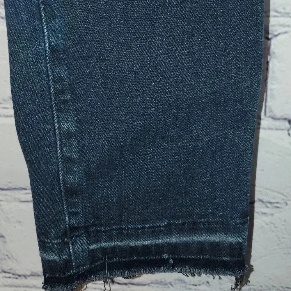 MAVI Blue Jeans ADRIANA Ankle Mid Rise Super Skinny Distressed Raw Hem Size 27 - Picture 2 of 16